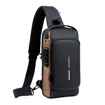 USB Charging Crossbody Shoulder Bag Multifunctional Anti-theft