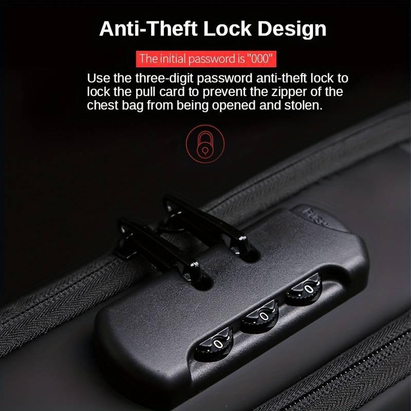 USB Charging Crossbody Shoulder Bag Multifunctional Anti-theft