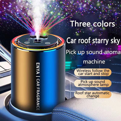 جهاز تنقية هواء السيارة وناشر العطور - معطر جو ذكي بإضاءة LED