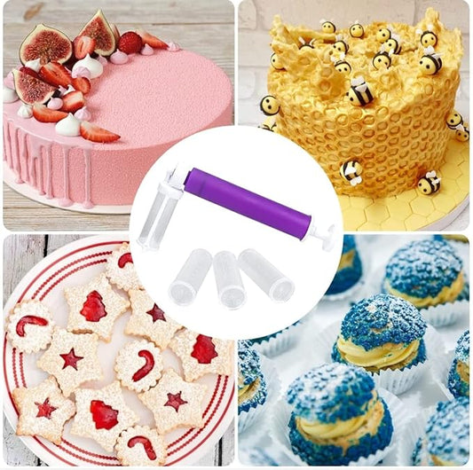 Cake Decorating Pump Set – Ergonomic Piping Tool with Multi-Style Nozzles